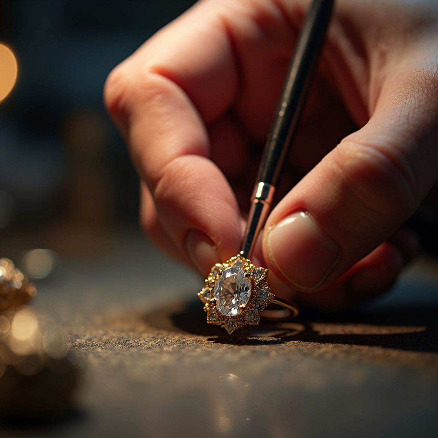 Oval Halo, shown in 14K White, Oval