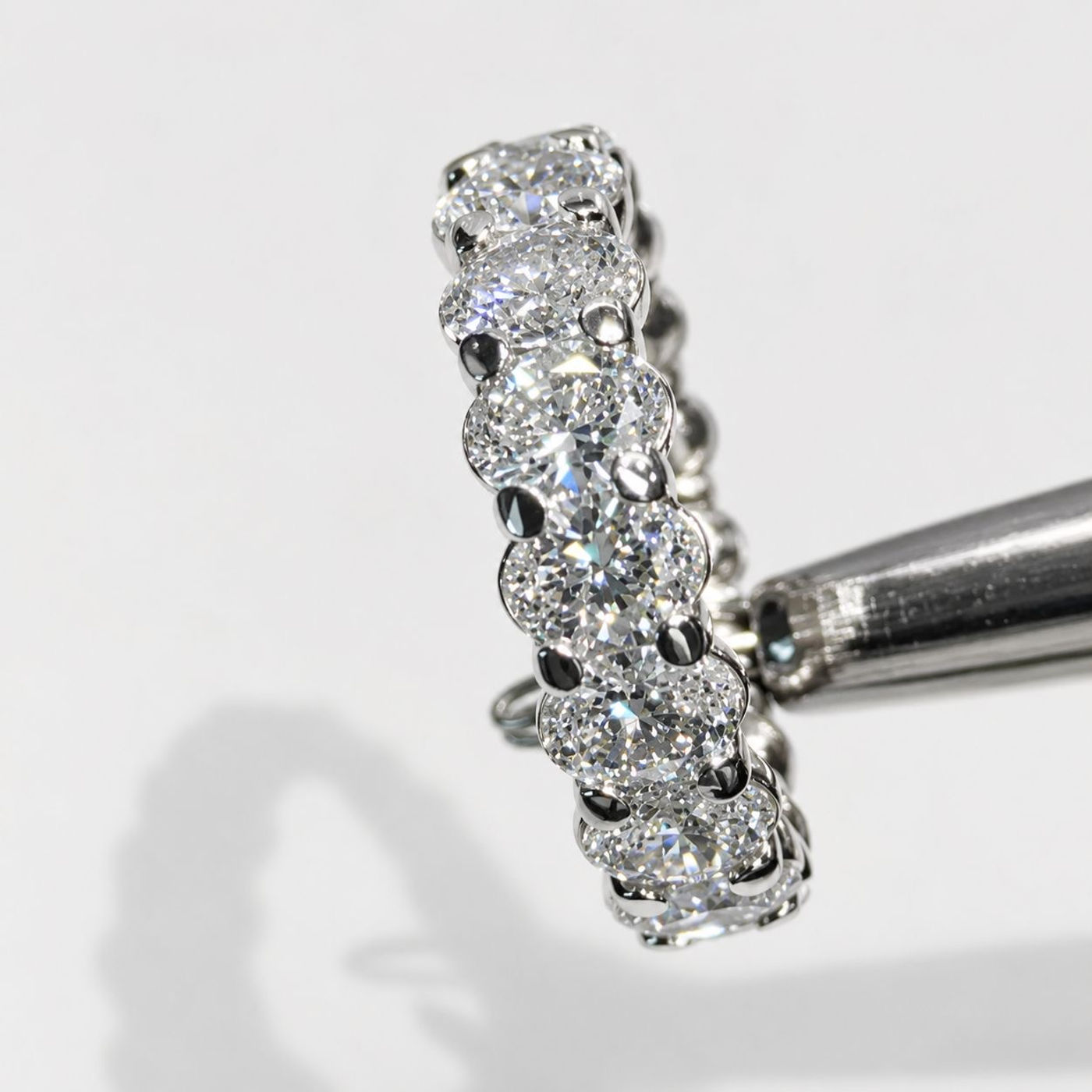 Round Eternity Band, shown in 14K White, Round